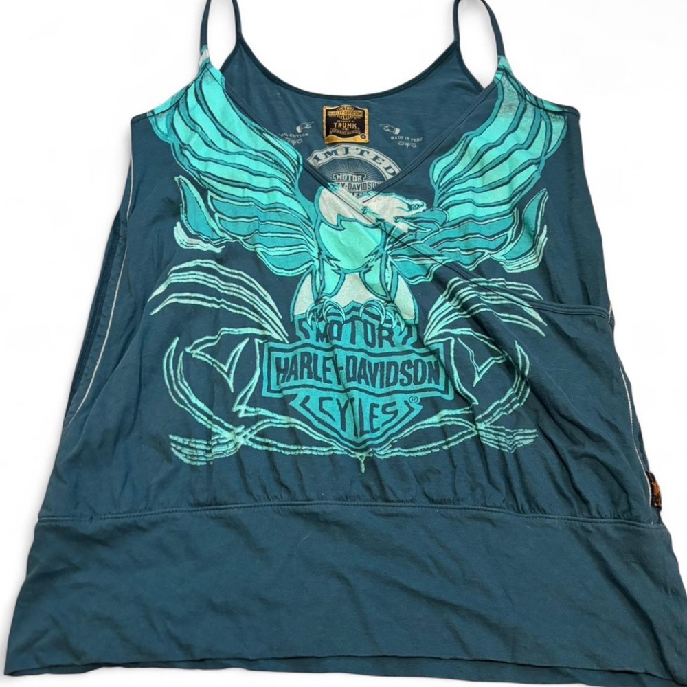 Harley-Davidson Teal Graphic Camisole